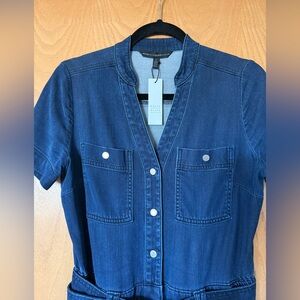 White House Black Market denim jumpsuit. New!